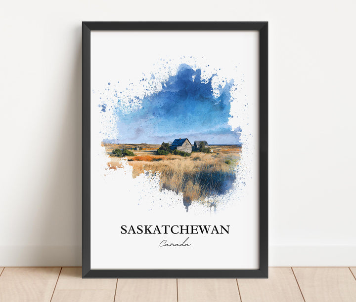 Saskatchewan, Canada – Watercolor Art Print