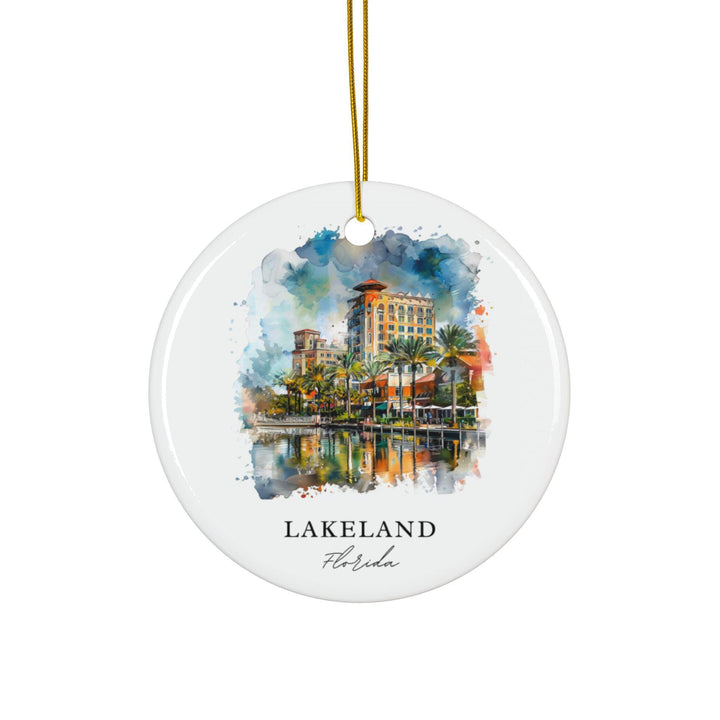 Lakeland FL Ornament: Unique Lakeland FL Souvenir, Florida Xmas Decor, and Authentic Lakeland Florida Gift