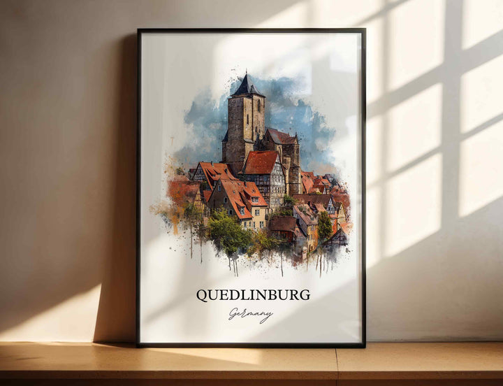 Quedlinburg, Germany – Watercolor Art Print