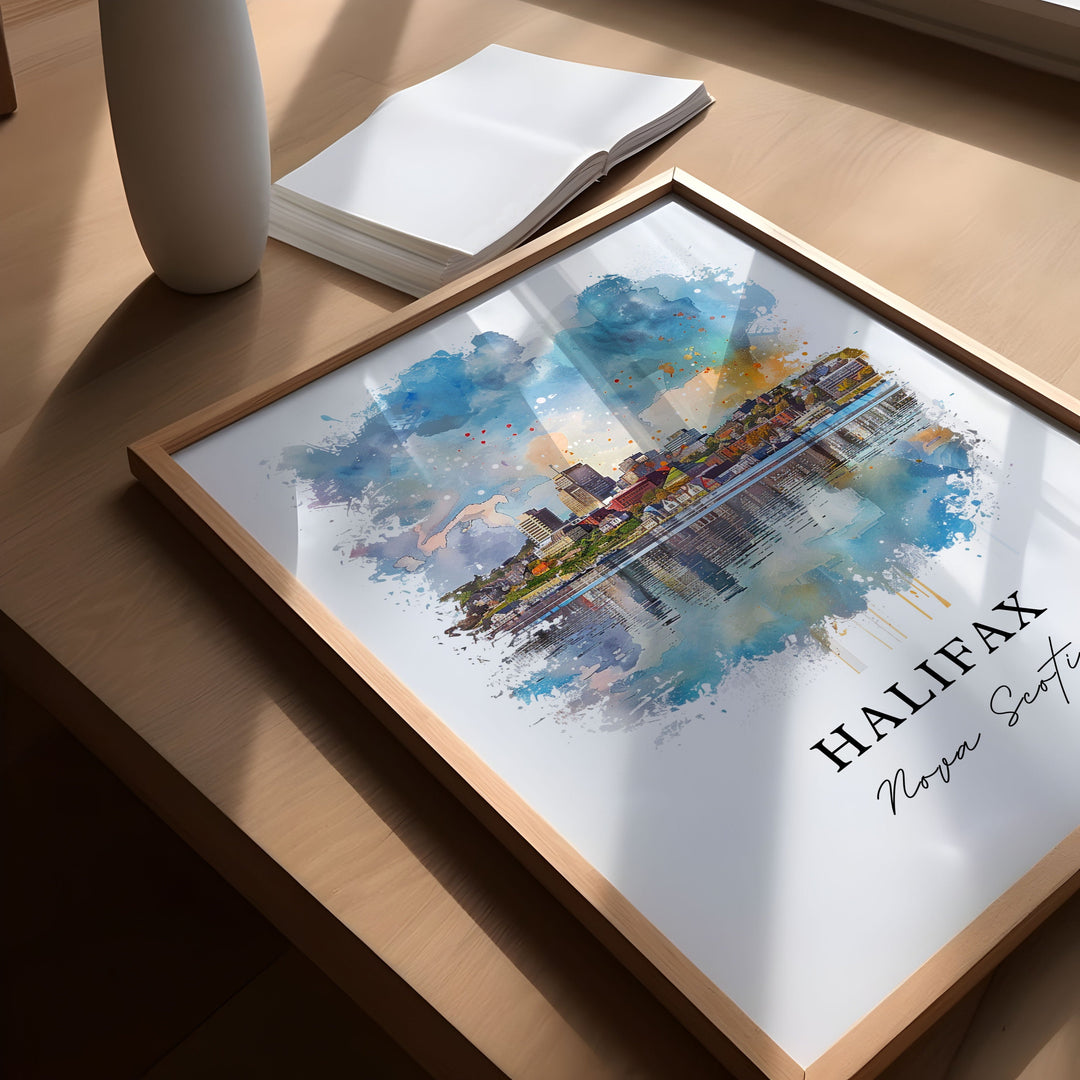 Halifax NS Wall Art, Nova Scotia Print, Halifax Watercolor, Halifax Nova Scotia Gift,