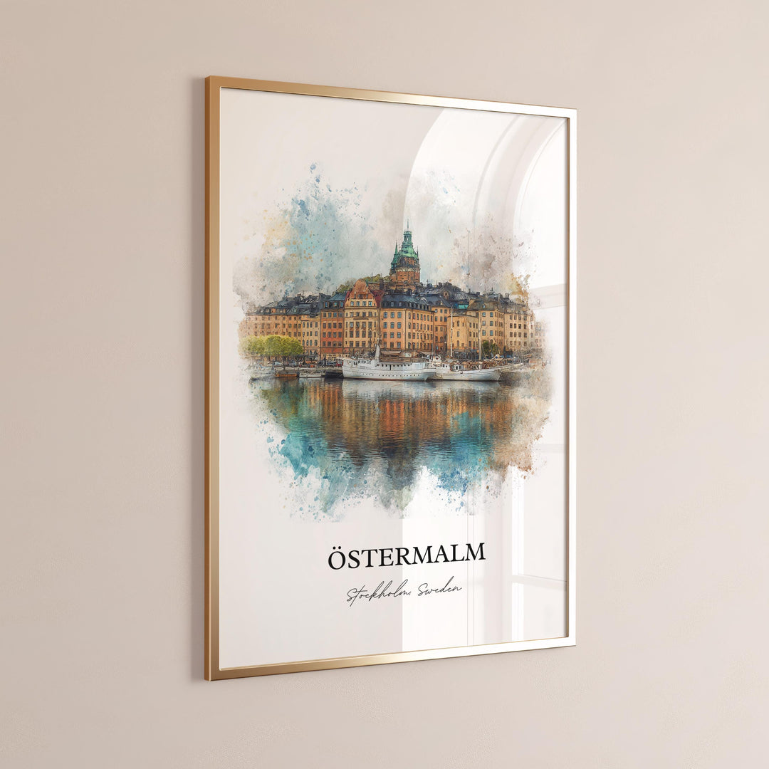 Östermalm, Stockholm – Watercolor Art Print
