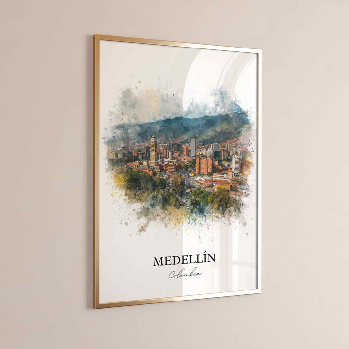 Medellin, Colombia – Watercolor Art Print