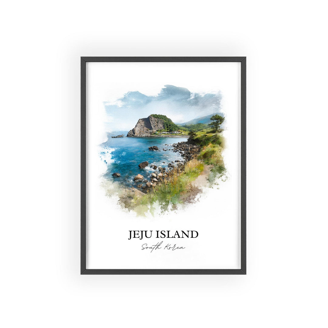 Jeju Island Wall Art, South Korea Print, South Korea Artwork, Jeju Island Gift, Jeju Island Travel Print, Travel Poster, Housewarming Gift