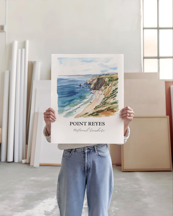 Point Reyes Wall Art, Marin County Print, San Fran Watercolor Art, Point Reyes Gift, Travel Print, Travel Poster, Housewarming Gift