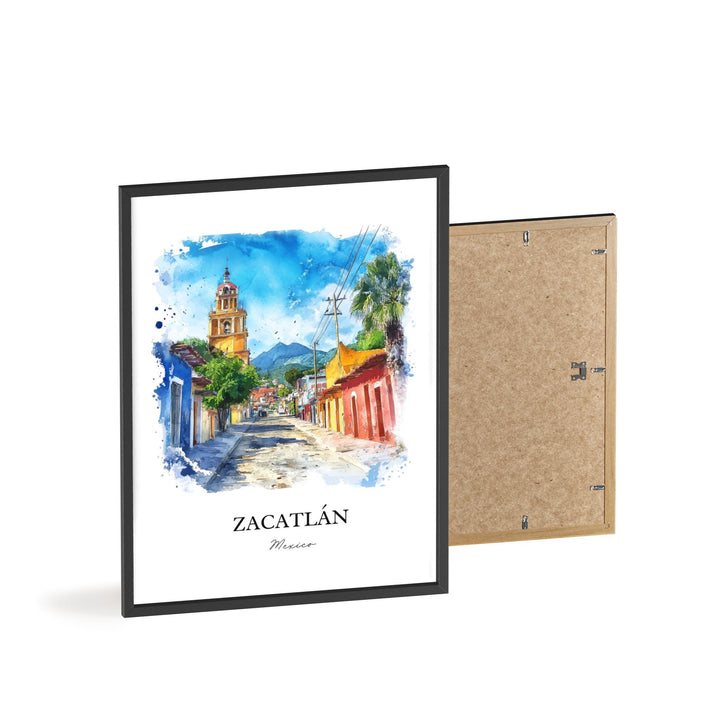 Zacatlán Wall Art, Puebla Mexico Print, Mexico Watercolor Art, Zacatlán Mexico Gift, Travel Print, Travel Poster, Housewarming Gift