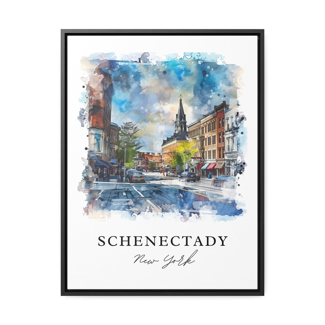 Schenectady Wall Art, Schenectady Print, Schenectady NY Watercolor, Schenectady Gift,