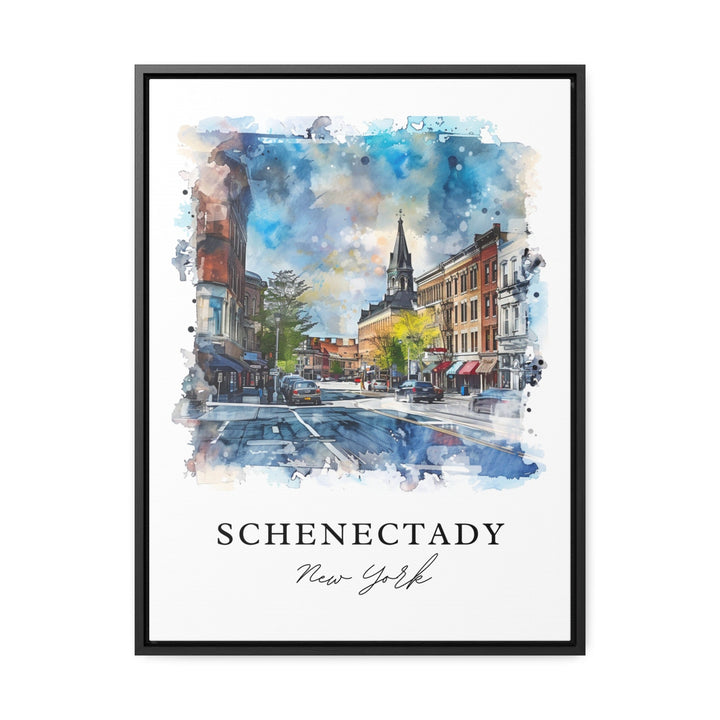 Schenectady Wall Art, Schenectady Print, Schenectady NY Watercolor, Schenectady Gift,