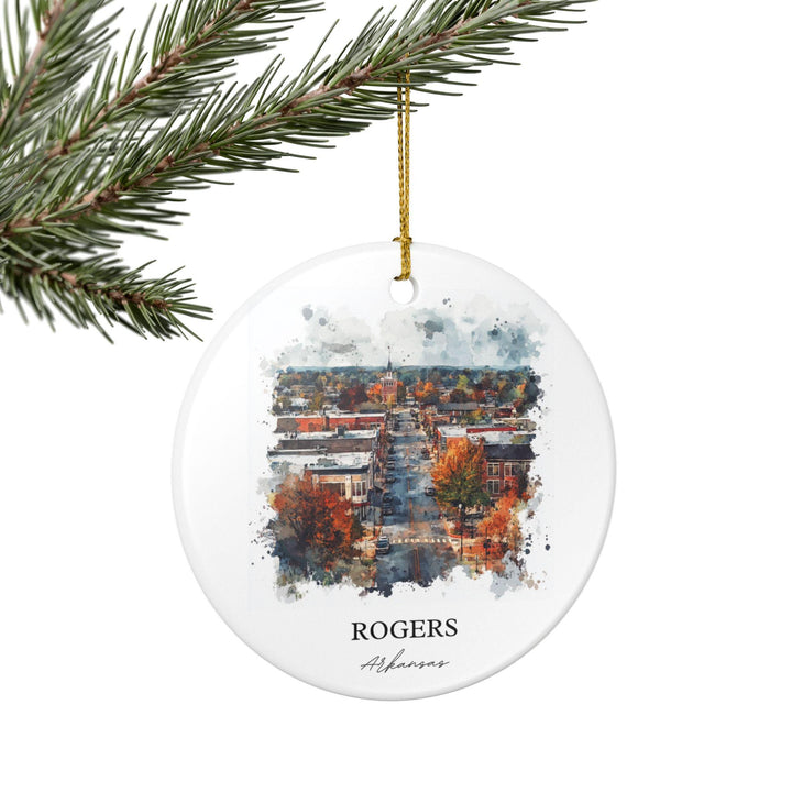 Rogers Arkansas Ornament: Unique Rogers AR Souvenir, Arkansas Xmas Decor, and Authentic Arkansas Gift