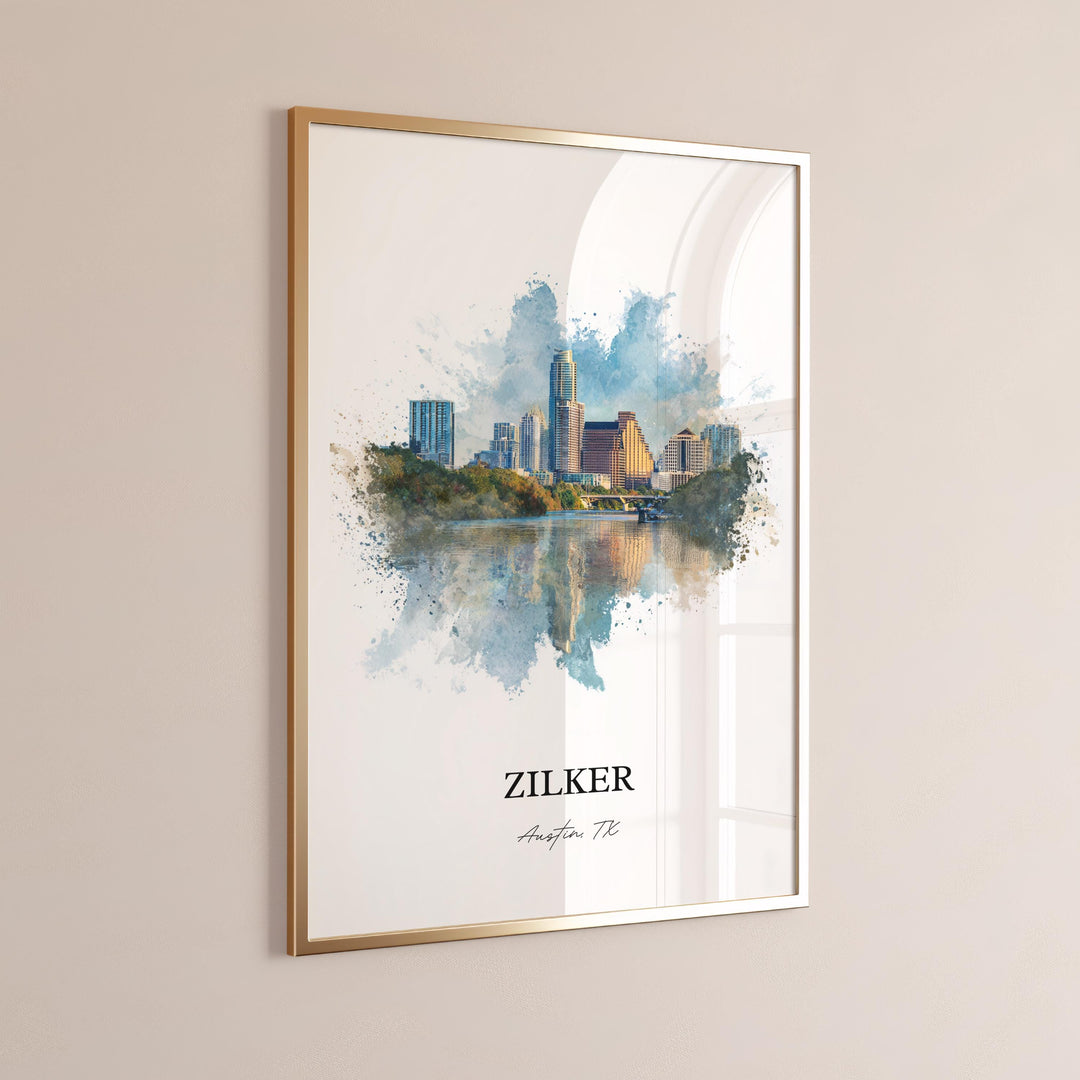 Zilker, Austin TX – Watercolor Art Print