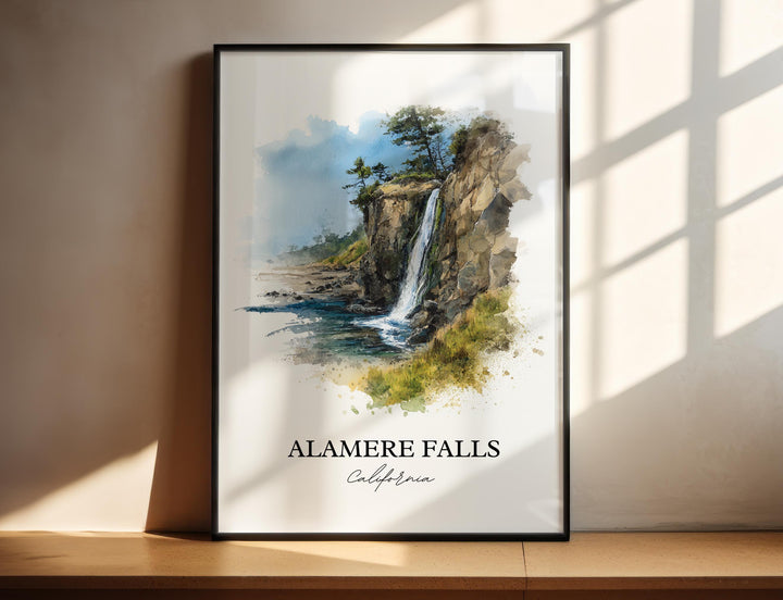 Alamere Falls Wall Art, Point Reyes Seashore Print, California Artwork, Alamere Falls Gift, Travel Print, Travel Poster, Housewarming Gift