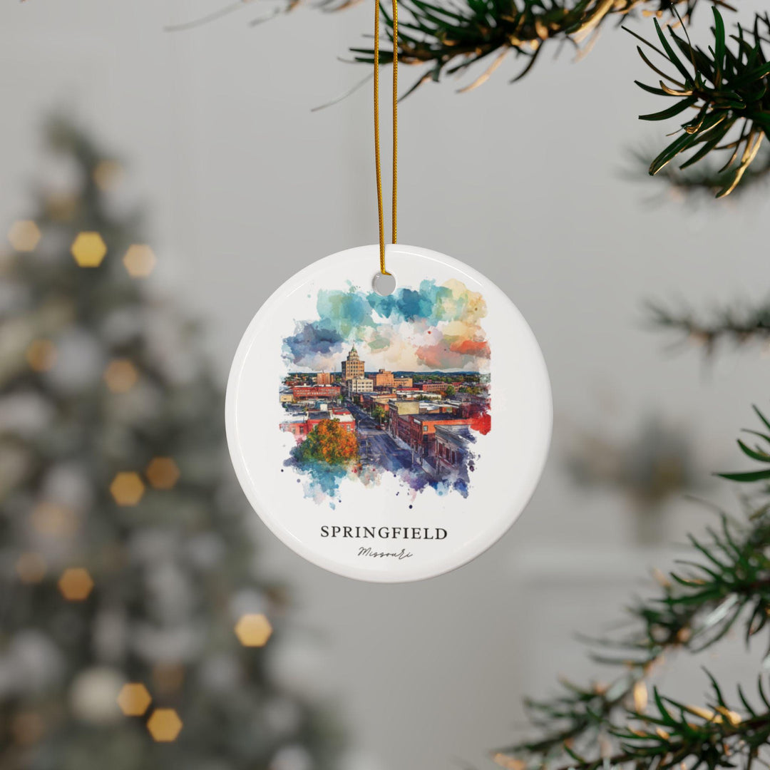 Springfield Missouri Ornament: Unique Springfield MO Souvenir, Missouri Xmas Decor, and Authentic Springfield MO Gift