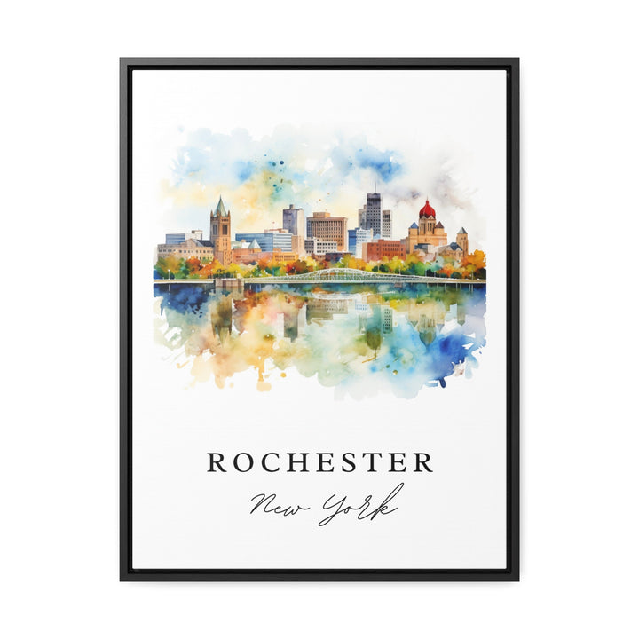 Rochester traditional travel art - Upstate New York, Rochester poster print, Wedding gift, Birthday present, Custom Text, Perfect Gift