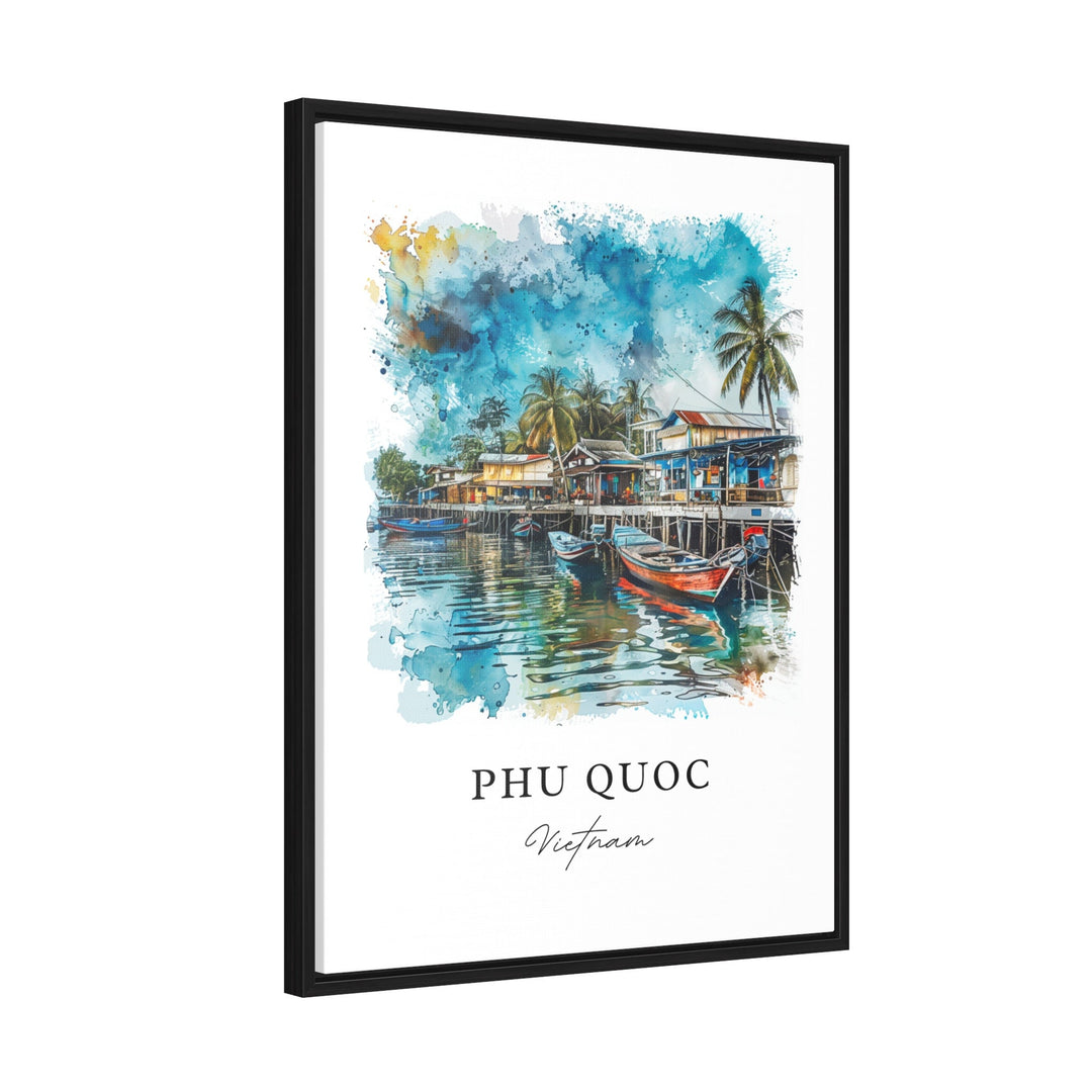 Phu Quoc Wall Art, Phu Quoc Print, Vietnam Watercolor Art, Phu Quoc Thailand Gift,