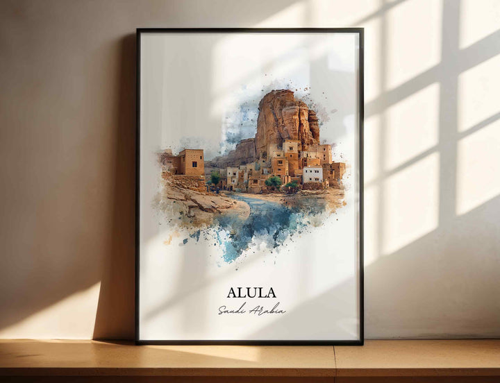 Alula, Saudi Arabia – Watercolor Art Print