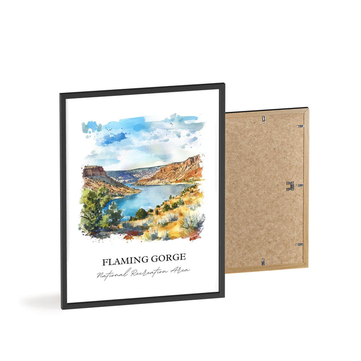 Flaming Gorge, USA – Watercolor Art Print