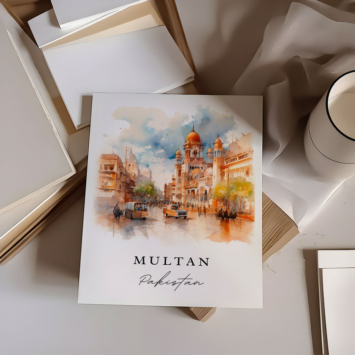 Multan Pakistan wall art - Pakistan, Multan poster print, Multan Wedding gift, Birthday present, Custom Text, Perfect Gift