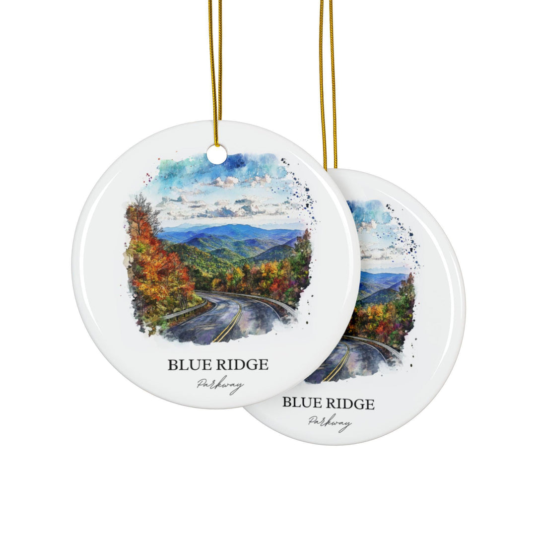 Blue Ridge Parkway Ornament: Unique Blue Ridge Souvenir, Blue Ridge Xmas Decor, and Authentic Blue Ridge Gift