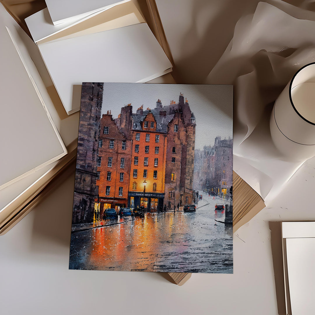 Edinburgh, Scotland – Watercolor Art Print