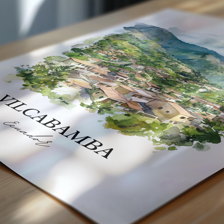 Vilcabamba, Ecuador – Watercolor Art Print