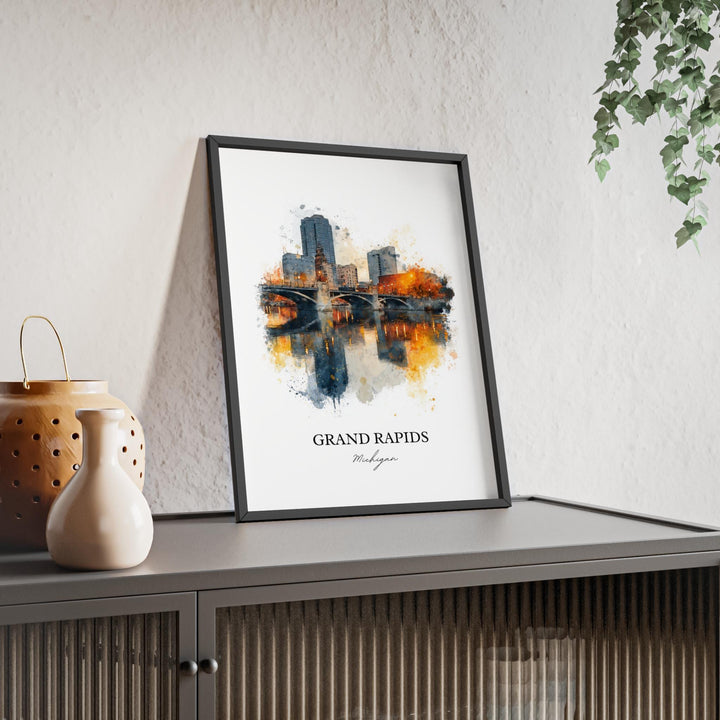 Grand Rapids, Michigan – Watercolor Art Print