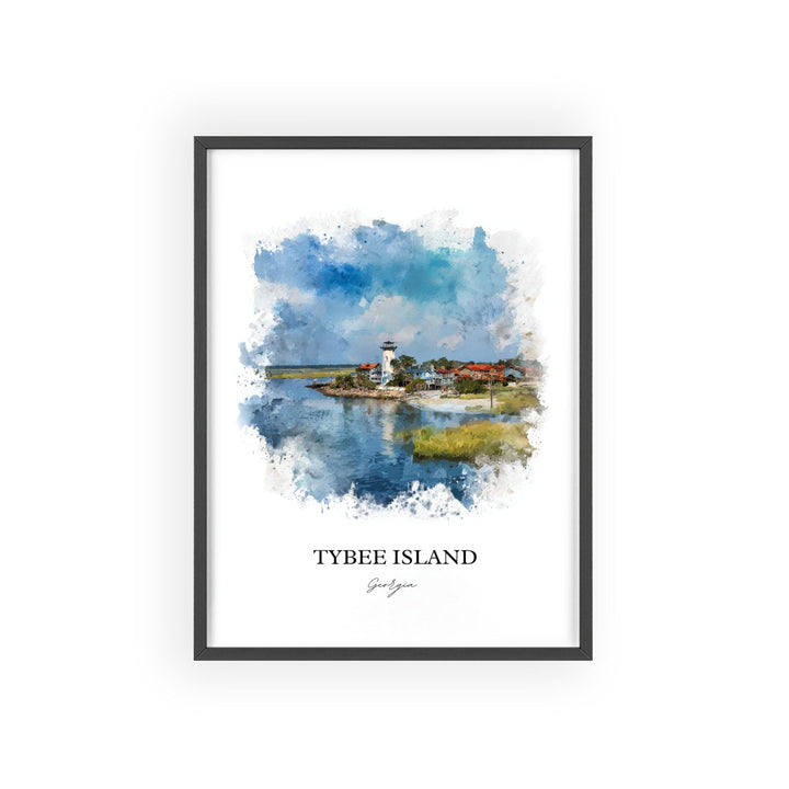 Tybee Island, GA – Watercolor Art Print