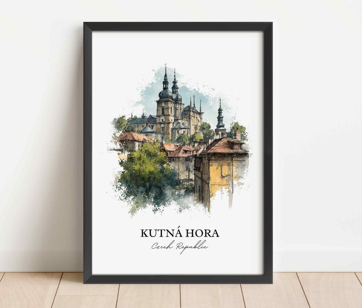 Kutná Hora, Czech Republic – Watercolor Art Print