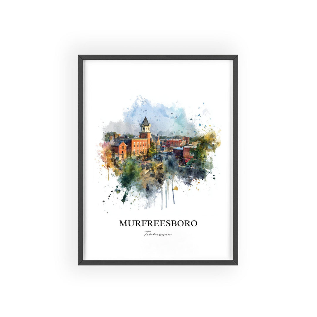 Murfreesboro, Tennessee – Watercolor Art Print
