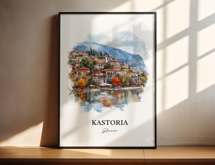 Kastoria, Greece – Watercolor Art Print