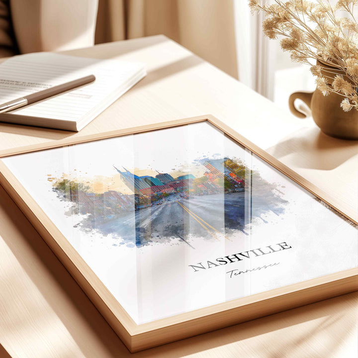 Nashville, Tennessee – Watercolor Art Print