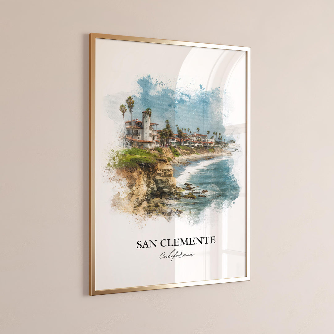 San Clemente, CA – Watercolor Art Print