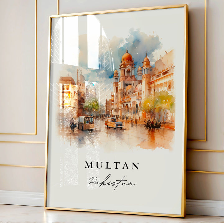 Multan Pakistan wall art - Pakistan, Multan poster print, Multan Wedding gift, Birthday present, Custom Text, Perfect Gift