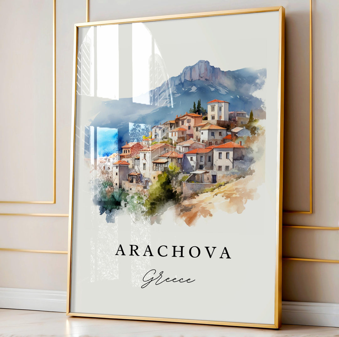 Arachova Wall Art - Greece Print