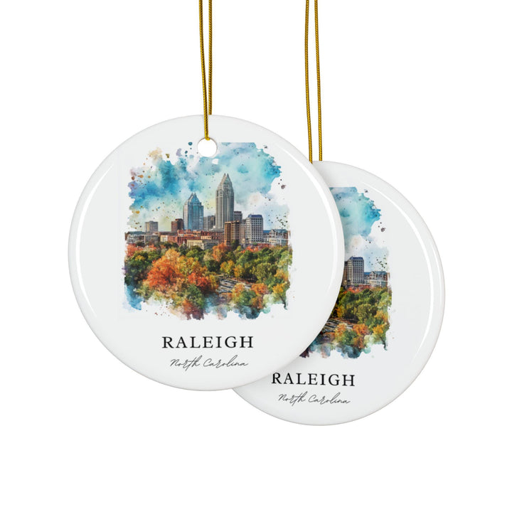 Raleigh NC Ornament: Unique Raleigh Souvenir, Raleigh NC Decor, and Authentic Raleigh North Carolina Gift