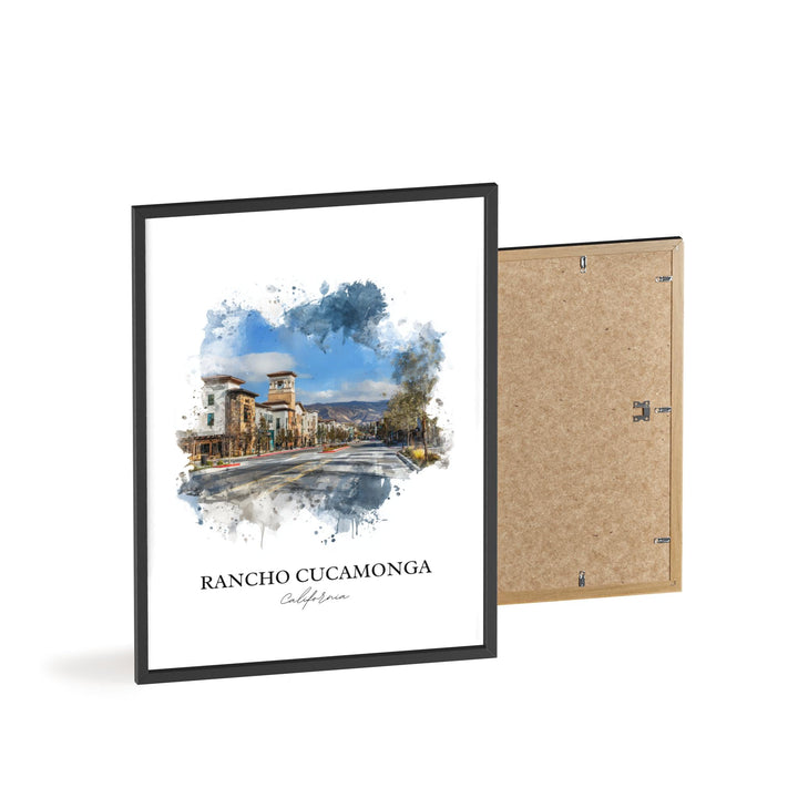 Rancho Cucamonga Art, Rancho Cucamonga Print, California Art, San Gabriel Mountains Gift, Travel Print, Travel Poster, Housewarming Gift