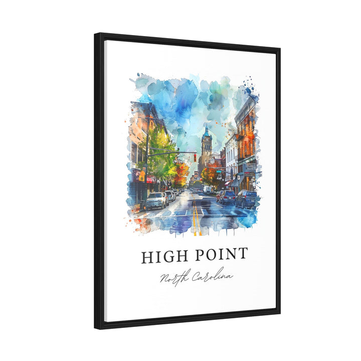 High Point NC Wall Art, High Point Print, High Point Watercolor Art, High Point Gift,