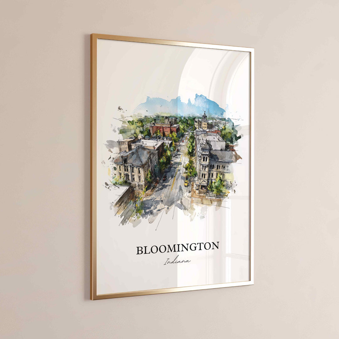 Bloomington, IN – Watercolor Art Print