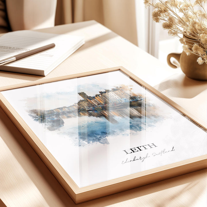 Leith, Scotland – Watercolor Art Print