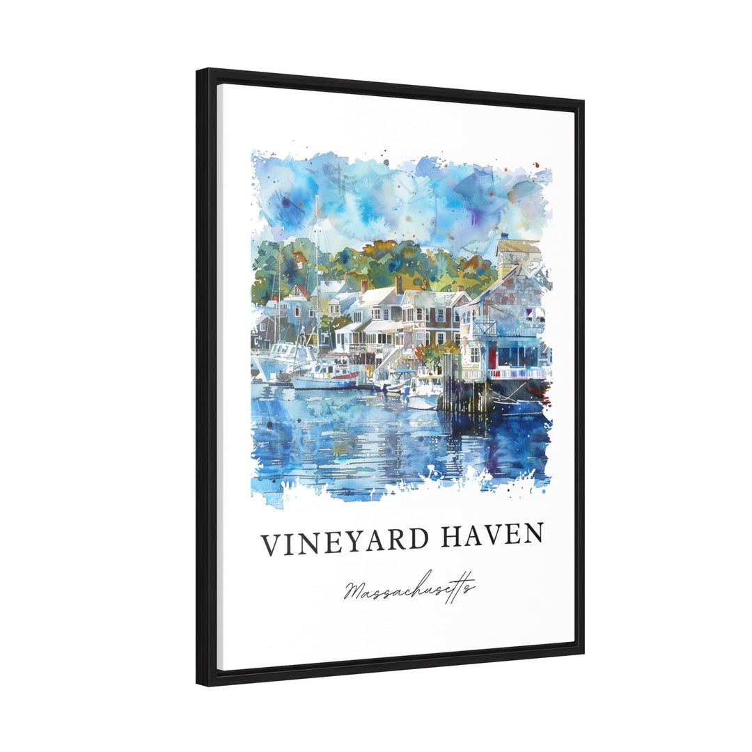 Vineyard Haven Art, Tisbury Print, Martha's Vineyard Watercolor Art, Vineyard Haven Gift,