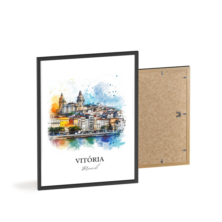 Vitória, Brazil – Espírito Santo Watercolor Art Print