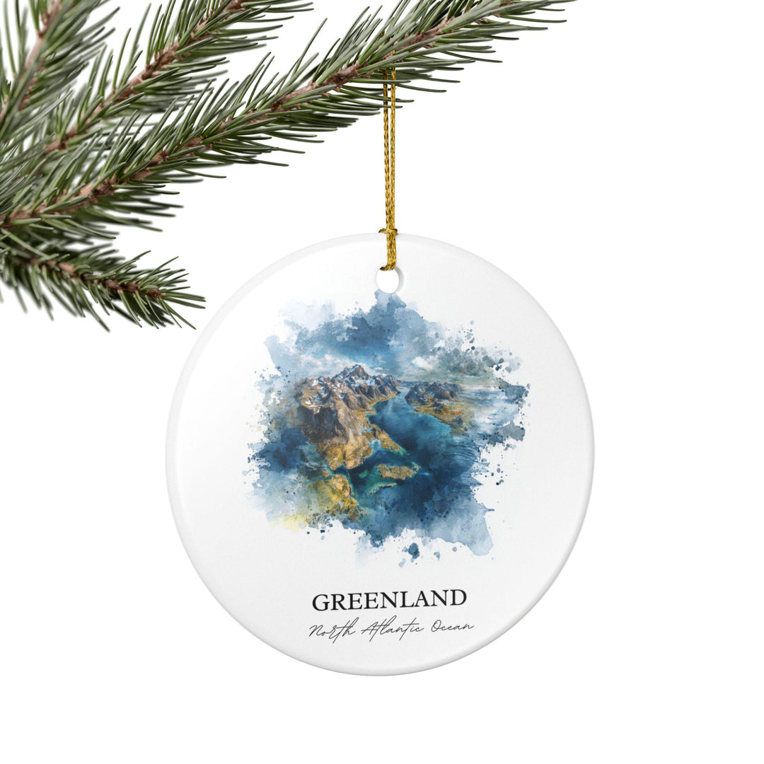 Greenland Ornament: Unique Greenland Souvenir, Greenland Xmas Decor, and Authentic Greenland Gift