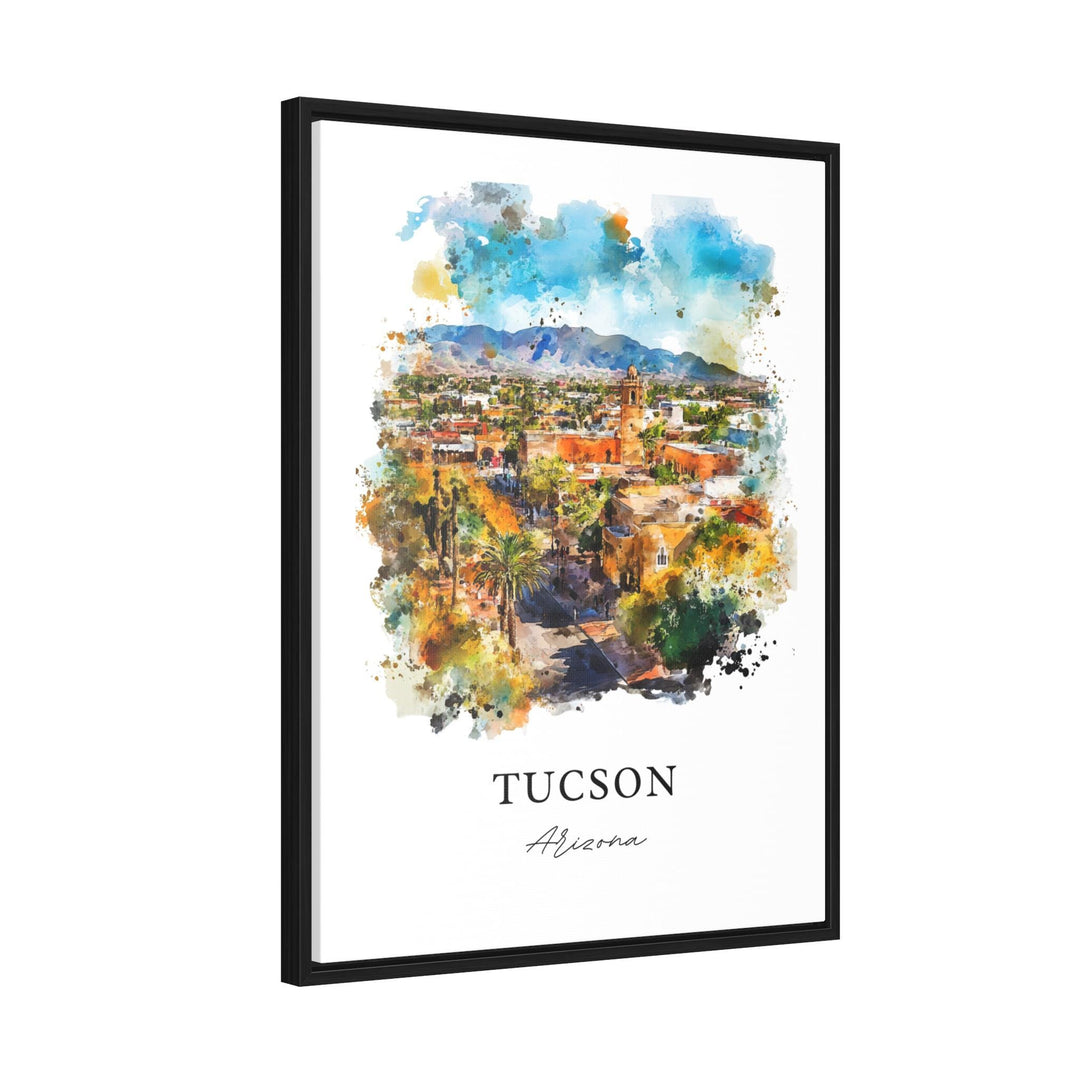 Tucson AZ Wall Art, Tucson Print, Tucson Watercolor Art, Pima County Gift, Travel Print, Travel Poster, Housewarming Gift