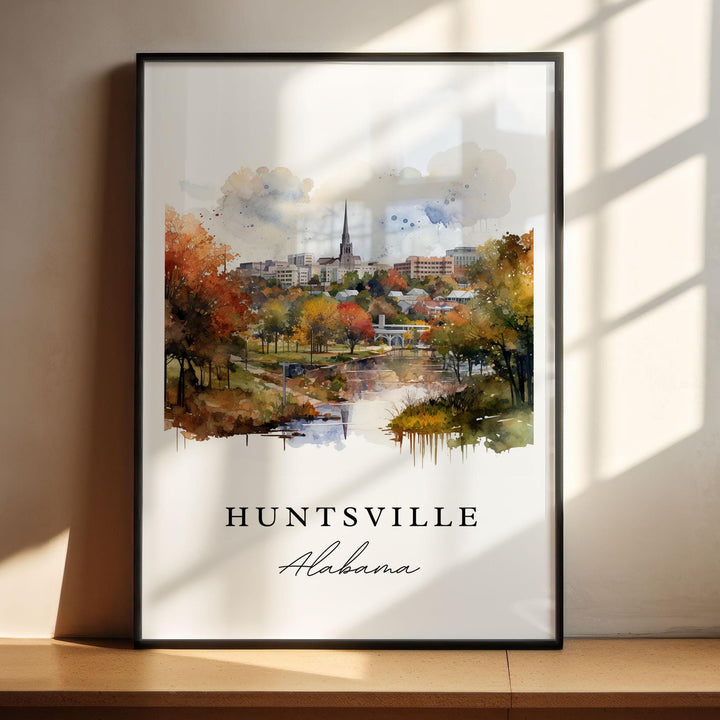 Huntsville AL wall art - Alabama, Huntsville poster, Huntsville Wedding gift, Huntsville Birthday present, Custom Text, Personalized Gift