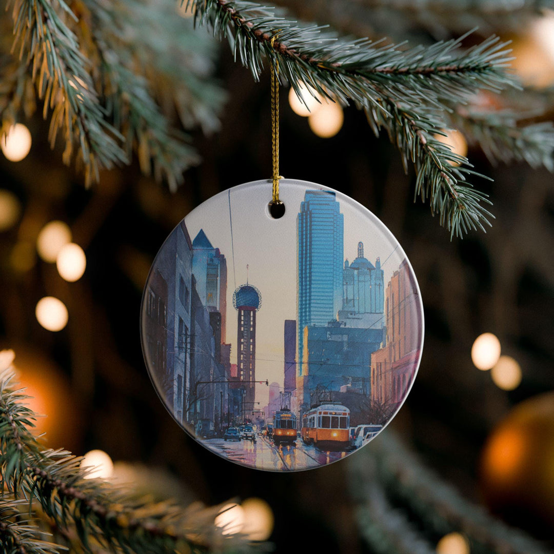Dallas TX Ornament: Unique Dallas Souvenir, Dallas Texas Xmas Decor, and Authentic Dallas Texas Gift