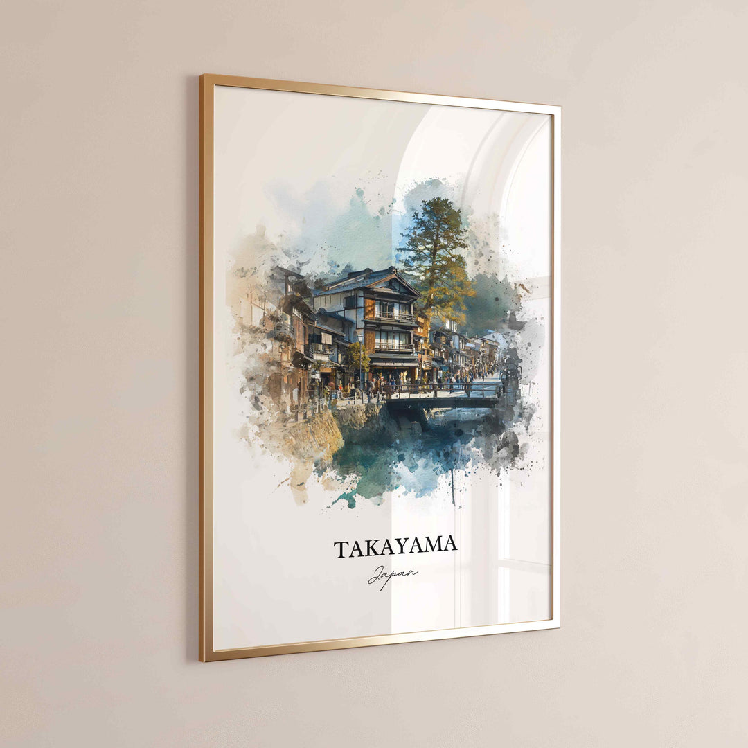 Takayama, Japan – Watercolor Art Print