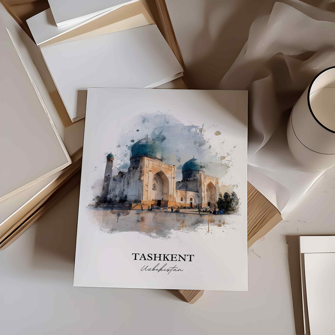 Tashkent, Uzbekistan – Watercolor Art Print