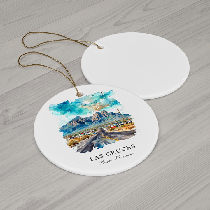 Las Cruces NM Ornament: Unique Las Cruces Souvenir, Las Cruces Xmas Decor, and Authentic Organ Mountains Christmas Gift