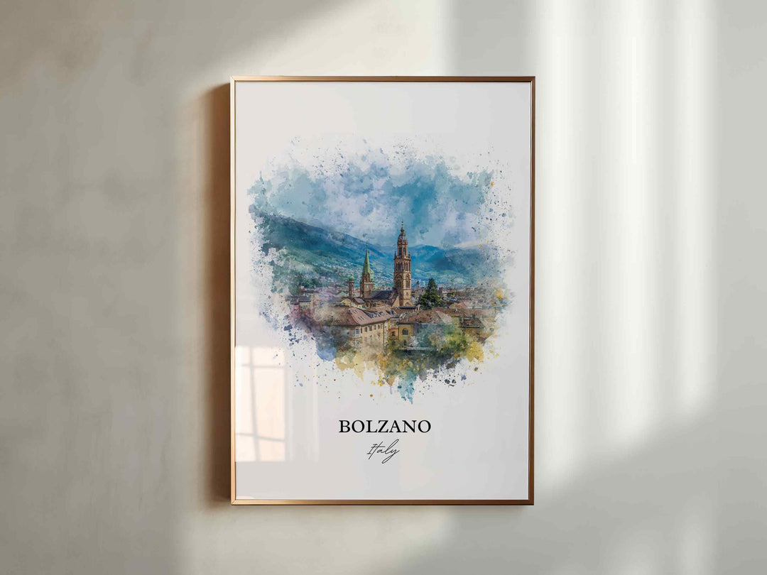 Bolzano, Italy – Watercolor Art Print