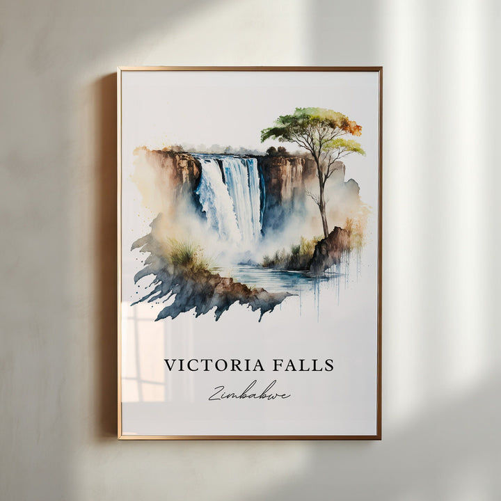 Victoria Falls Wall Art - Zambia Print