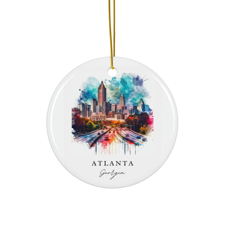 Atlanta Skyline Ornament: Unique Atlanta Souvenir, Atlanta Georgia Decor, and Atlanta GA Christmas Gift