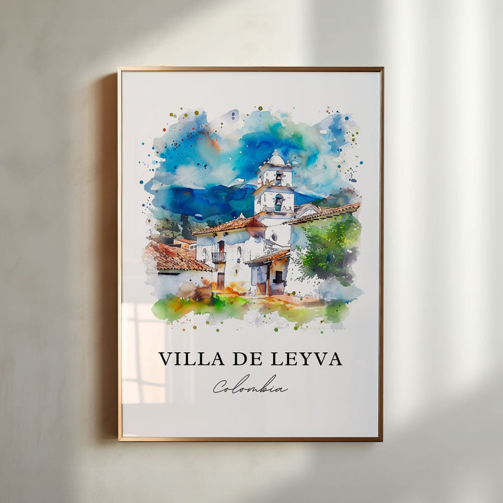 Villa de Leyva Wall Art, Colombia Print, Bogotá Watercolor, Bogotá Colombia Gift,